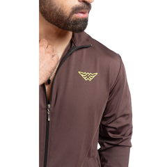 Signature Performance Zipper Jacket (Brown)