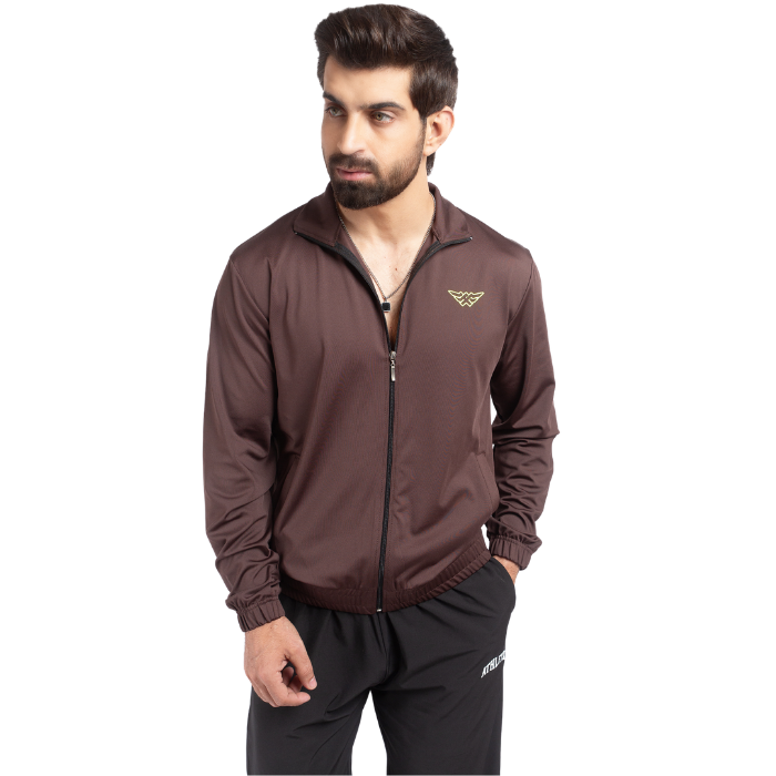 Signature Performance Zipper Jacket (Brown)